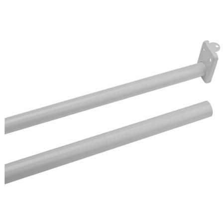 NATIONAL HARDWARE Rod Closet White 48-72In N236-206